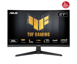 Asus 27 TUF GAMİNG 1920x1080 1MS 280Hz DP/HDMI +VESA +SPEAKER MONİTÖR VG27VQM1B