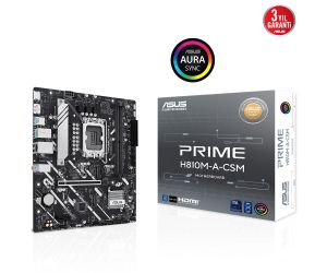 Asus PRIME H810M-A-CSM 1851P DDR5 SES GLAN DP/HDMI SATA3 USB3.2 mATX ANAKART