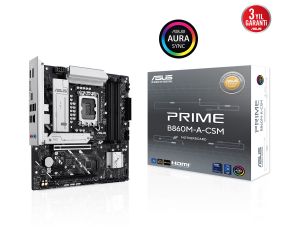 Asus Prime B860M-A-CSM Intel B860 Soket 1851 DDR5 8666+ (OC) MHz mATX Gaming (Oyuncu) Anakart