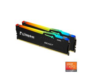Kingston Beast RGB Expo 64 GB (2x32GB) DDR5 6400MHz CL32 Masaüstü Performans Ram (Bellek) Kit KF564C32BBEAK2-64TR