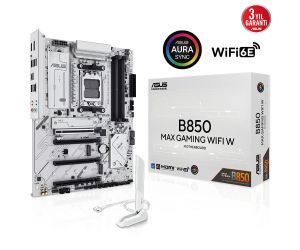 Asus B850 MAX GAMING WIFI W AM5 DDR5 SES GLAN DP/HDMI SATA3 USB3.2 ATX ANAKART