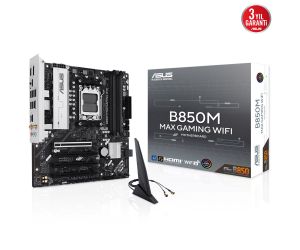 Asus B850M MAX GAMING WIFI 8000MHz (OC) DDR5 Soket AM5 M.2 HDMI DP mATX Anakart