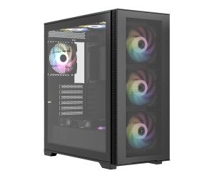 Frisby 650W 80+ 4x120mm RGB Fan Temperli Cam Mesh USB 3.0 ATX Mid-Tower Siyah Gaming Kasa FC-9535G