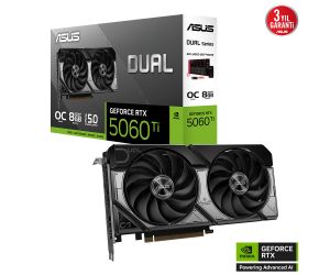 Asus RTX5060-TI 8GB GDDR7 128BIT 3xDP/HDMI DUAL-RTX5060TI-O8G EKRAN KARTI