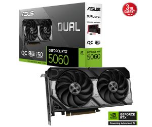 Asus RTX5060 8GB GDDR7 128BIT 3xDP/HDMI DUAL-RTX5060-O8G EKRAN KARTI