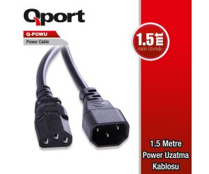 Qport Q-POWU 1.5 METRE POWER UZATMA KABLOSU
