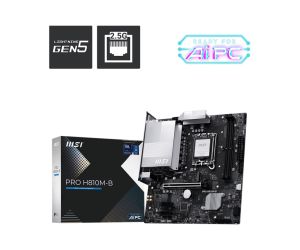MSI PRO H810M-B 6400MHz OC DDR5 Soket 1851P M.2 HDMI DP USB-C mATX Anakart