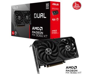 Asus RX9060XT 16GB GDDR6 128BIT 2xDP/HDMI (DUAL-RX9060XT-16G) EKRAN KARTI