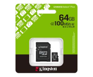 Kingston Canvas Select Plus 64GB Class 10 SDCS3/64GB 100MB/s MicroSD Hafıza Kartı